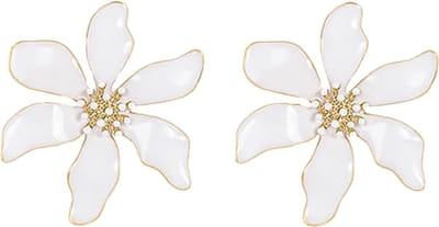 Margot Bardot Fleur Flower Oorbellen White
