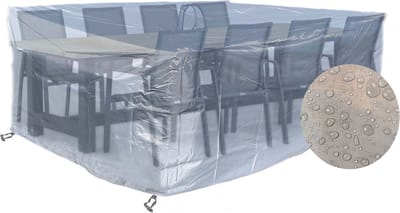 CUHOC - Diamond Tuinmeubelhoesset - Tuinsethoesset - Hoes met stormbanden,aantrekkoord,antislip en afwaterings HOCCIE - 3x2.5x1 M