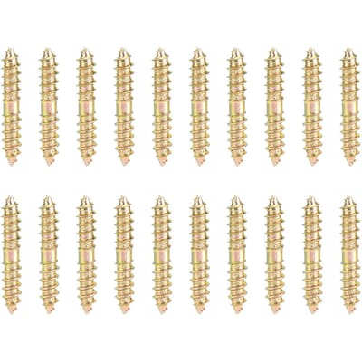 20pcs 5*30mm Dowel Screw Woodworking Furniture Connector Double Ended Screw