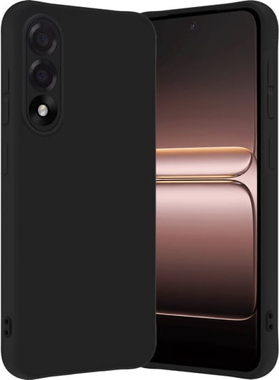 Hoes - Geschikt voor OnePlus Nord 5 - Sterk & Shockproof - Hoesje Cover - Siliconen Case - Zwart