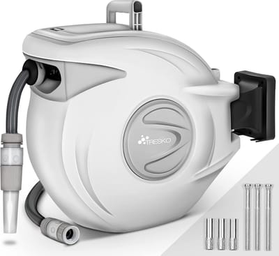 Automatische Slangoprolsysteem met Slang van 30+2 Meter - 180° Draaibaar en Inclusief Handsproeier