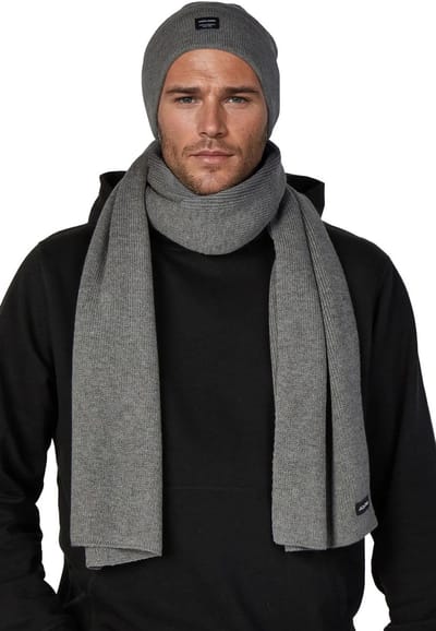 Jack & Jones Heren JACBOCHUM BEANIE AND SCARF SET Grijs One Size Volwassenen winterset heren