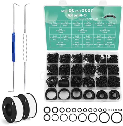 1020 Stuks O-Ring Assortiment met 20 Rubber Sealing Ringen en Draadafdichtband, Ideaal voor Auto, Waterleidingen en Luchtdichtheid