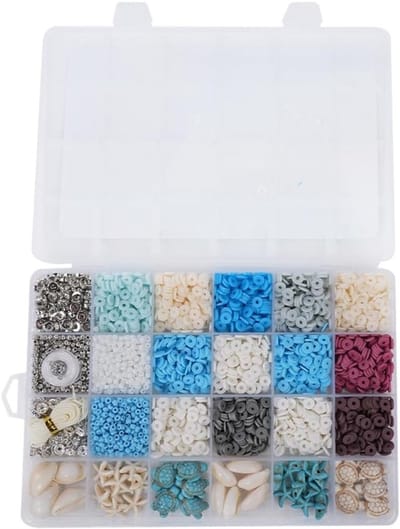 Zomerse Ocean-Thema Sieraden Maakset met 24-Raster, Sterrenbeeld Armband en Telefoonketting, Creatief Cadeau voor Sieradenliefhebbers
