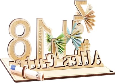 Unieke houten decoratie en gastenboek voor 18e verjaardag - Creatief cadeau voor jongens en meisjes, perfect voor feest en herinneringen
