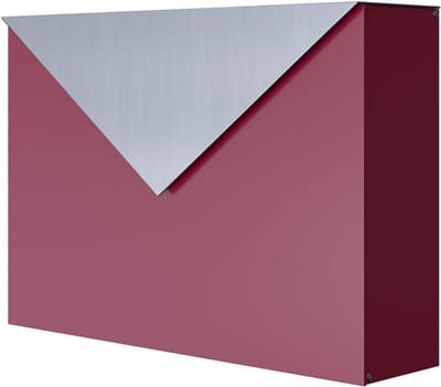 Muurbrievenbus - Brievenbus Wandmontage - Post Ontvangen - Gepoedercoat Plaatstaal - 46 x 325 x 115 cm - Mat Rood
