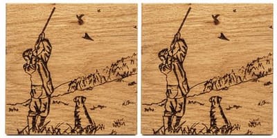 Onderzetters Sport Jagen - Schots Eikenhout - Scottish Made