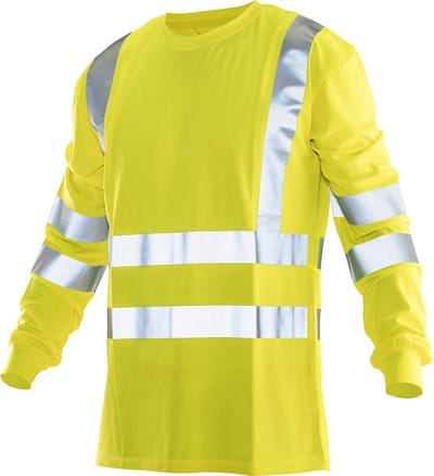 Jobman 5593 Hi-Vis Long Sleeve T-shirt 65559351 - Geel - L