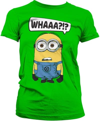 Minions Whaaa?!? Girly Tee dames-T-shirt groen