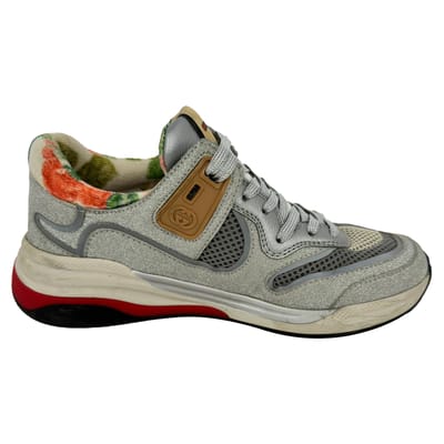 Gucci Ultrapace Lage Sneakers in Zilveren Glitters