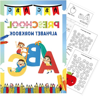 Alfabet Schrijfboek - Schrijfoefeningen Kinderen - Leren Schrijven - Herbruikbaar Groefontwerp - 24 x 17 cm - Niet gespecificeerd