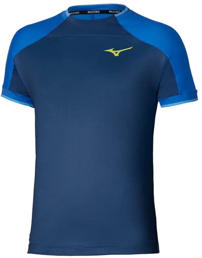 Mizuno Stargazer Shadow Graphic T-shirt Met Korte Mouwen Blauw S Man