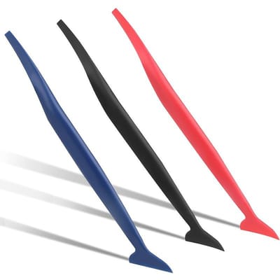 3 Stuks Auto Micro Wisser Kromme Sleuf Tint Gereedschap Set 3 in 1 Verschillende Hardheid Afdichting Wisser voor het Installeren van Auto Wraps Stickers