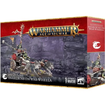Beeldje Games Workshop Warhammer AoS - Gloomspite Gitz Grogneboss sur Rouleguerre