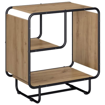 vidaXL - Dressoir - Artisanaal - eiken - 60 - x - 37.5 - x - 64.5 - cm - Bewerkt - hout
