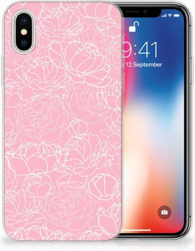 TPU Hoesje voor Apple iPhone X | Xs TPU Case White Flowers