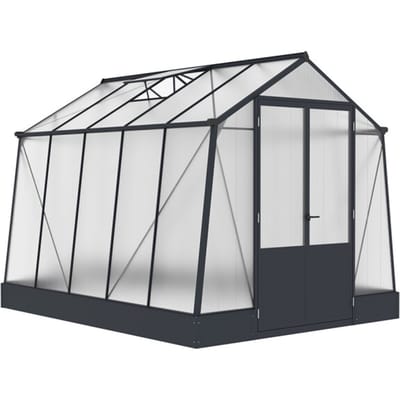 Westmann Aurora 810 - TuinKas met fundering - Antraciet 309x248 cm