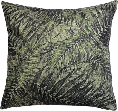Clayre & Eef Sierkussen 43x43 cm Groen Synthetisch Bladeren