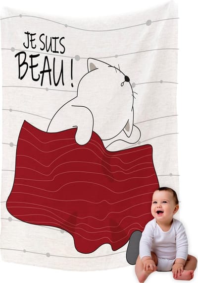 Extra Zachte Microvezel Babydeken 120x75cm met Liefdesboodschap - Kraamcadeau Jongen/Meisje