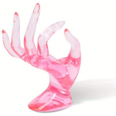 Main de Mannequin Féminin Support pour Bijoux Bracelet Bague Montre Gants Présentoir Modèle Main OK Porte-Bijoux rose