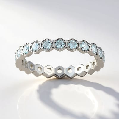 Cavill - Zilveren damesring 925 gerhodineerd - 0,72 ct hemelblauwe topaas - Rond geslepen Braziliaanse edelsteen - Moderne, elegante prong zetting