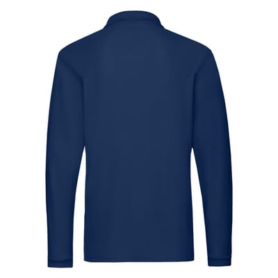 Fruit of the Loom Heren Premium poloshirt met lange mouwen (Marine)