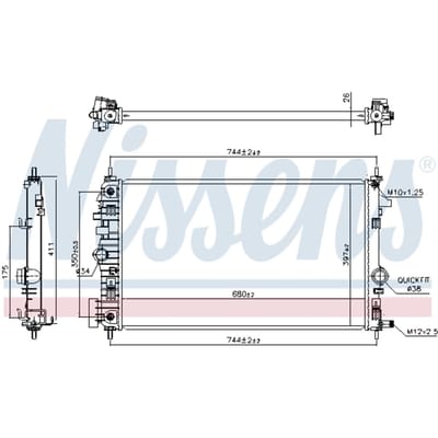 Radiator, motorkoeling NISSENS 630769