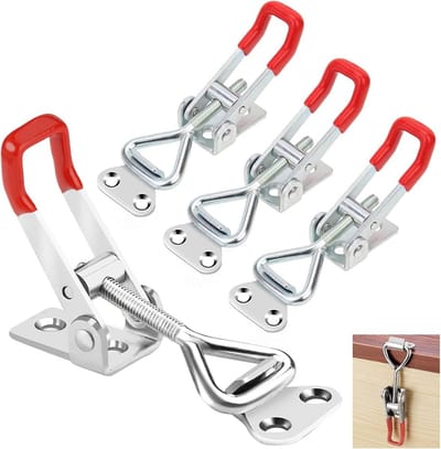 Toggle Clamp Set - Verstelbare Hefboomsluiting voor Deurkast en Dozen - 4 Stuks met Lock Gat