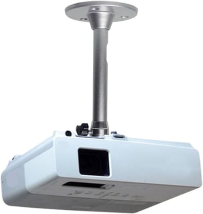 Projector Beugel - Micro Projector Houder - Thuisbioscoop Opzetten - Volledig Metalen Constructie - 17.5x9x9cm - Zilver