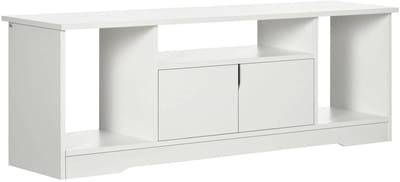 Roossentials TV-meubel - TV kast - Zwevend TV meubel - TV wandmeubel - Opbergkast - TV dressoir - Met 3 open vakken - Wit