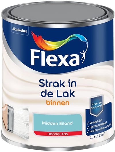 Flexa - Strak In De Lak Binnenlak Hoogglans - Midden Eiland - Mengverf - 1 L