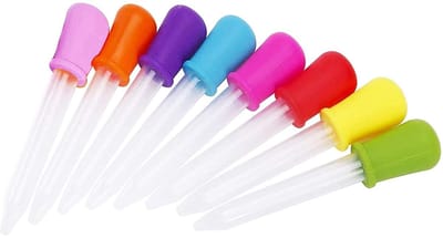 Pipetflesjes voor Zoetigheid Voederen - 8 Stuks (8 Kleuren)