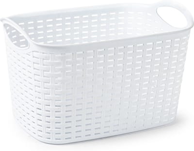 Plasticforte opbergmand/kastmandje - 6,4 liter - ivoor wit - kunststof - 19 x 29 x 18 cm