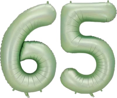 Cijfer Ballonnen Ballon Cijfer 65 Verjaardag Versiering Feest Helium Ballonnen Cijferballon Folieballon Groen Xl Formaat