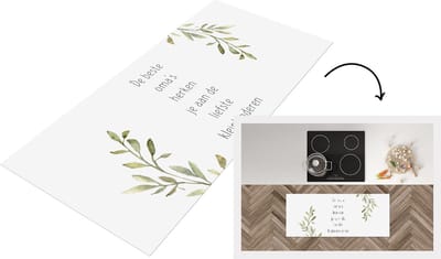 Keukenloper - Loper keuken - Moederdag cadeau - Oma -kind - Grootmoeder - 120x50 cm - Keukenloper vinyl