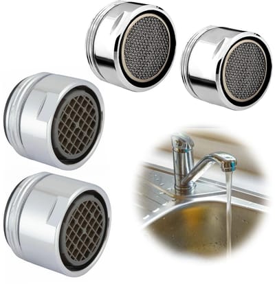 Dailygoods- Kraan Zeef Set van 8 Stuks - Aerator M22 - Metalen Inzetstuk - Meng Nozzle Sleutels - Geschikt voor Badkamer/Keuken - Hoogwaardige Kwaliteit - Kraanaerator