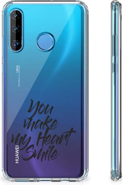 Huawei P30 Lite Telefoonhoesje met tekst Heart Smile