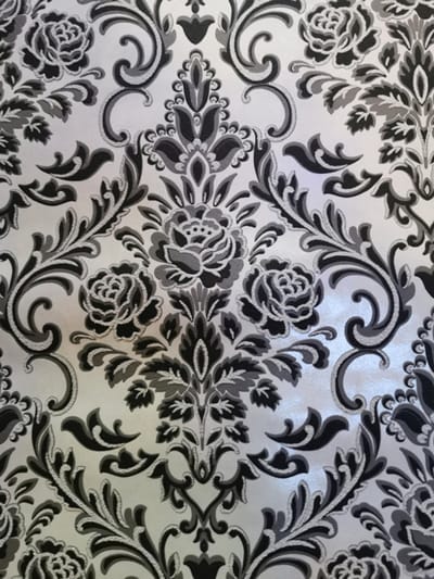barok glitter behang zwart wit 13634-20