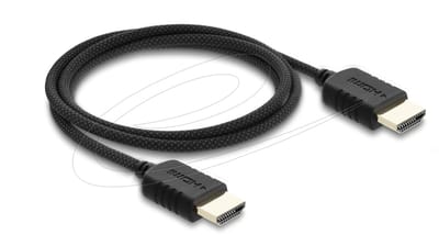 Delock Coaxial High Speed HDMI cable 8K 60 Hz 48 Gbps with braided coating 1 m