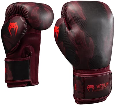 Venum Spectre Bokshandschoenen – Premium Kickboks & Muay Thai Bescherming – Zwart/Rood - 12 OZ