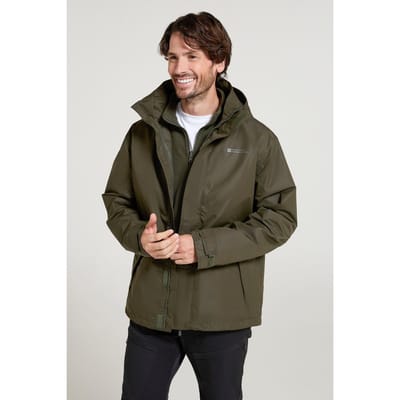 Mountain Warehouse Heren Fell II 3 in 1 jas (Donkere Khaki)