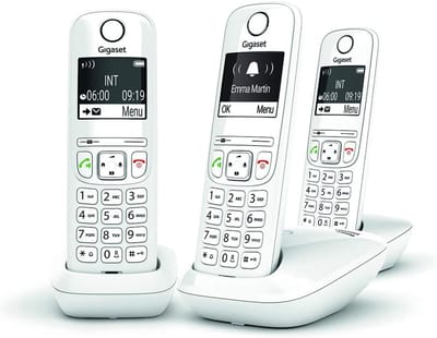 Draadloze DECT Telefoon Set - Trio - Wit - Groot Display & Goede Geluidskwaliteit