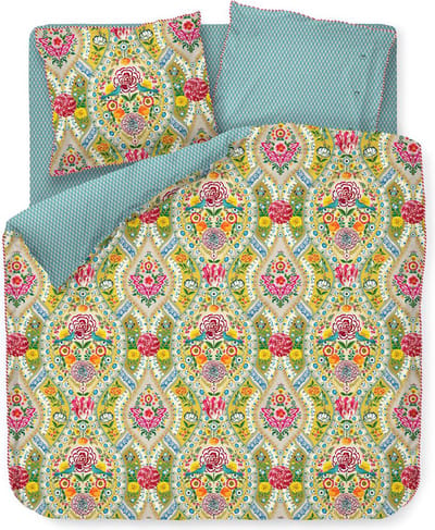 Pip Studio Melody dekbedovertrek - Lits-Jumeaux XL - 260x200/220 - Geel