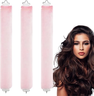 Clerby - Heatless Curls - Krullen zonder Hitte - Haarkrullen - Haarrollers met Klipjes - Krulspelden - Roze