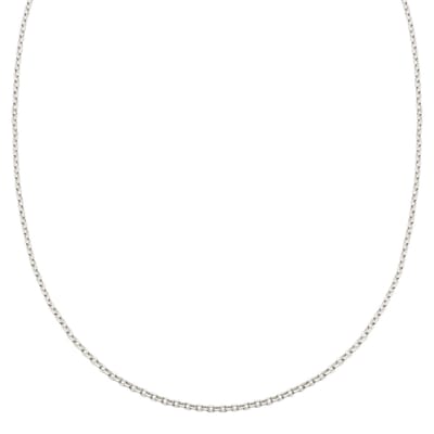Argentia | Ketting met 2 mm kabelschakel van ongecoat ruw 925 sterling zilver