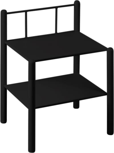 Bed Box Wonen Nachtkastje Mirte Zwart - Metaal