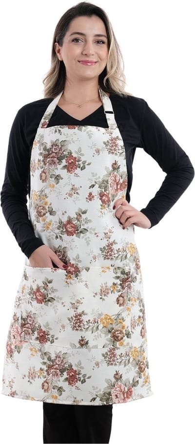 Tavas Sweet Keukenschort met Handdoek Bruinen Rozen Professioneel Verstelbaar 60x80 cm Kookschort BBQ Schort Horecakwaliteit Schorten voor vrouwen One Size Fits All