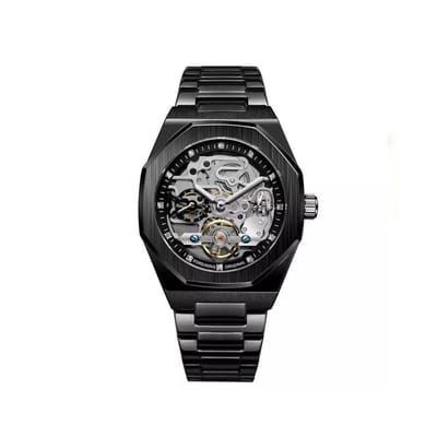 Tourbillon Skeleton Horloge Zwart | Waterafstotend | Cadeau Giftbox | Zwart | Automatic Horloges | Automatisch Watchwinder | Skeleton Horloges Unisex | Jongens Heren