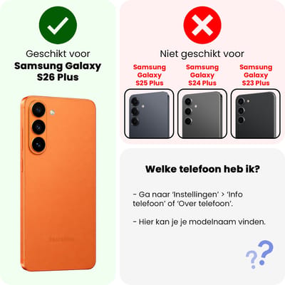 Hoesje 2 Stuks - Geschikt voor Samsung Galaxy S26 Plus - Sterk & Shockproof - Back Cover - Case Siliconen - Telefoon Hoes - Zwart