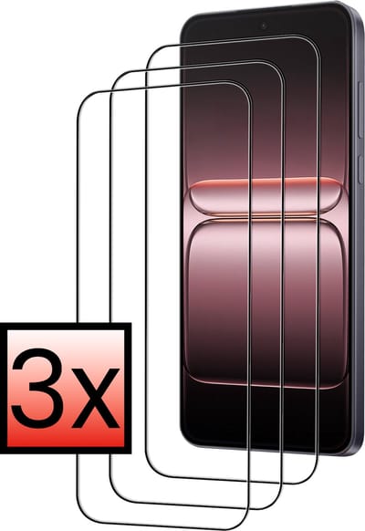 Screenprotector - 3 Stuks - Geschikt voor OnePlus Nord 5 - Full Cover - Beschermglas - Gehard Glas - Tempered Glass - Screen Protector